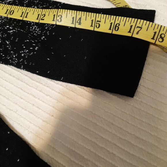 RUBY RD Silver Metallic Threading Crew Neck Black Black  PS - Picture 7 of 8